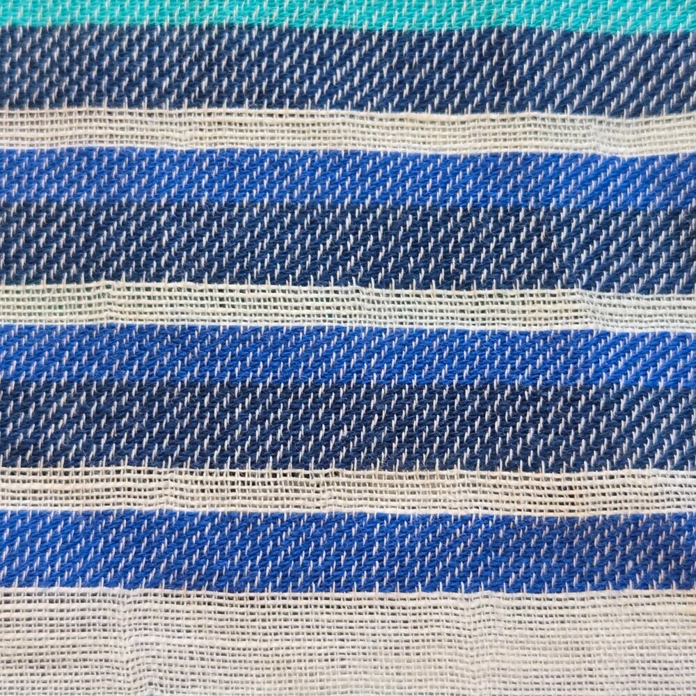 Linen Cotton Blend Scarf with fringe - Picture 4 of 7